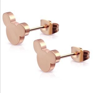 Stainless Steel Mickey Mouse Silhouette Earring